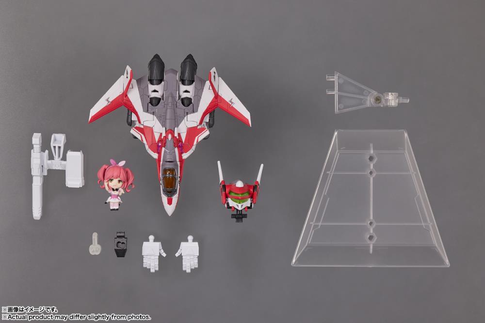 Bandai Tiny Session Macross Frontier VF-31C Siegfried (Mirage Use Ver.) & Makina Nakajima Action Figure Set