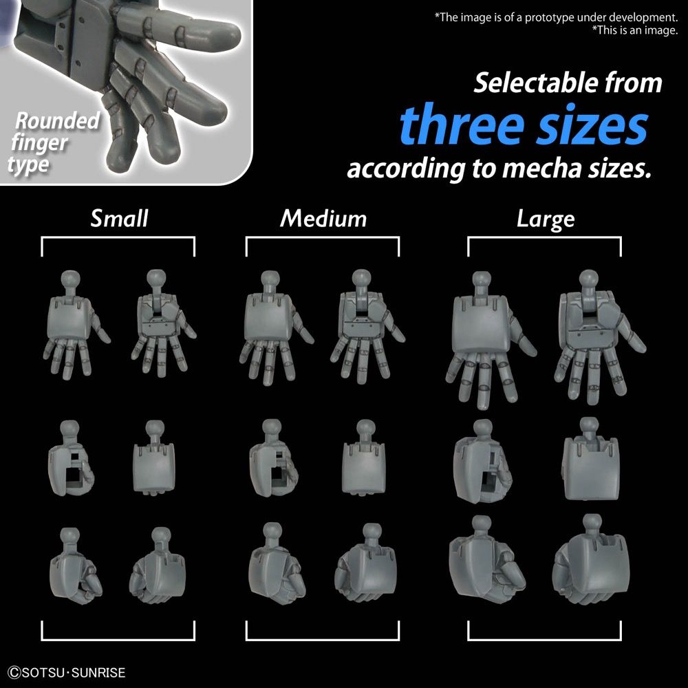 Gundam 1/144 Gunpla Option Parts Set 04 (Build Hands Round) Model Kit
