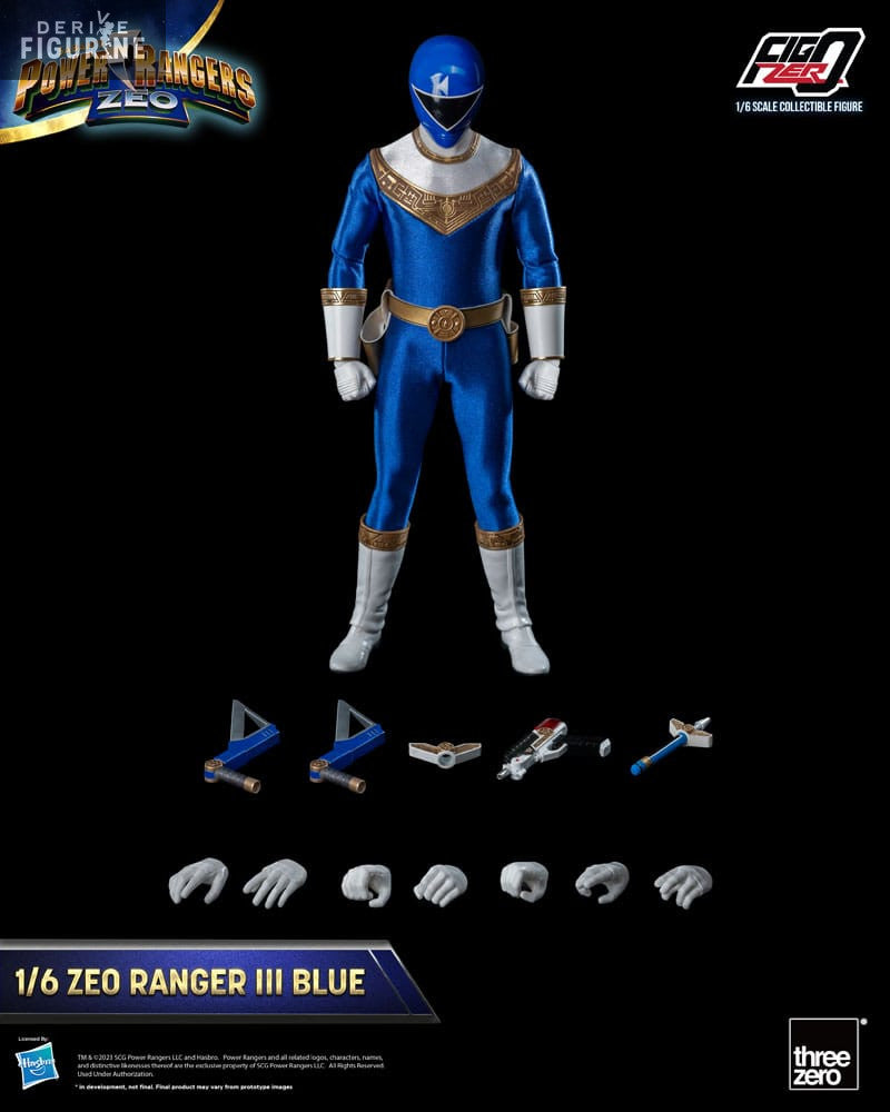 ThreeZero FigZero 1/6 Power Rangers Zeo Ranger III Blue Scale Action Figure