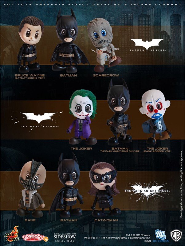Hot Toys Cosbaby Batman Dark Knight Trilogy Set of 9