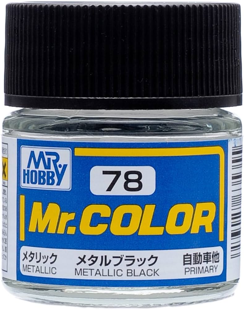 Mr. Hobby Mr. Color C78 Metallic Black 10ml Bottle
