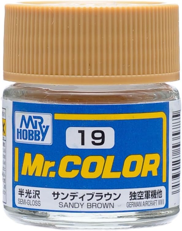 Mr. Hobby Mr. Color C19 Semi-Gloss Sandy Brown 10ml Bottle