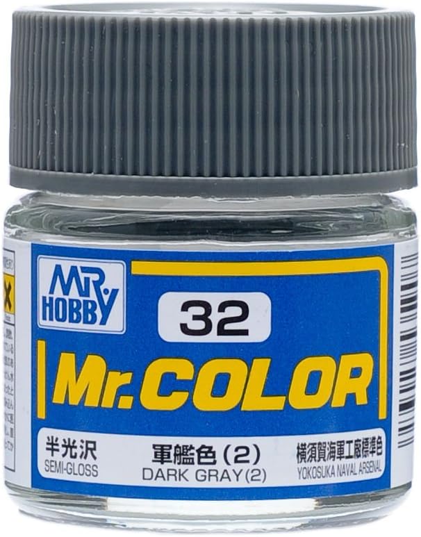 Mr. Hobby Mr. Color C32 Semi-Gloss Dark Gray (2) 10ml Bottle
