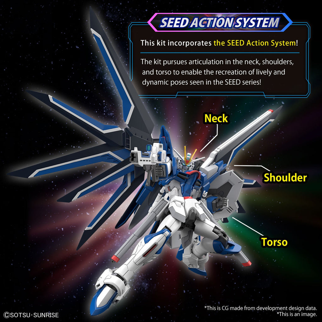 Bandai] Mô Hình Lắp Ráp HGCE RISING FREEDOM GUNDAM STTS-909 Plastic Model Kit 1/144 Gunpla
