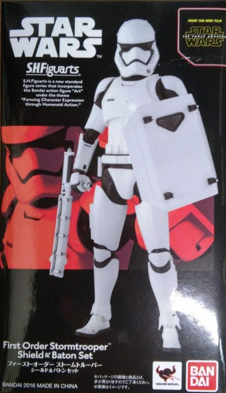 S.H. Figuarts First Order Stormtrooper (Shield & Baton) (First Order Riot Trooper) Star Wars The Force Awakens Action Figure
