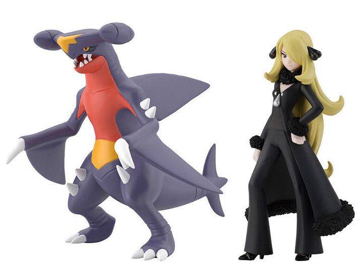 Bandai Pokemon Scale World Sinnoh Region Cynthia and Garchomp (Shirona and Gaburias) 2-Pack Trading Figure Set