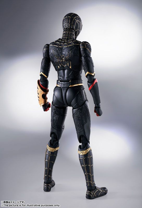 S.H. Figuarts Spiderman: No Way Home Spider-man Black and Gold Suit (Special Set) Action Figure