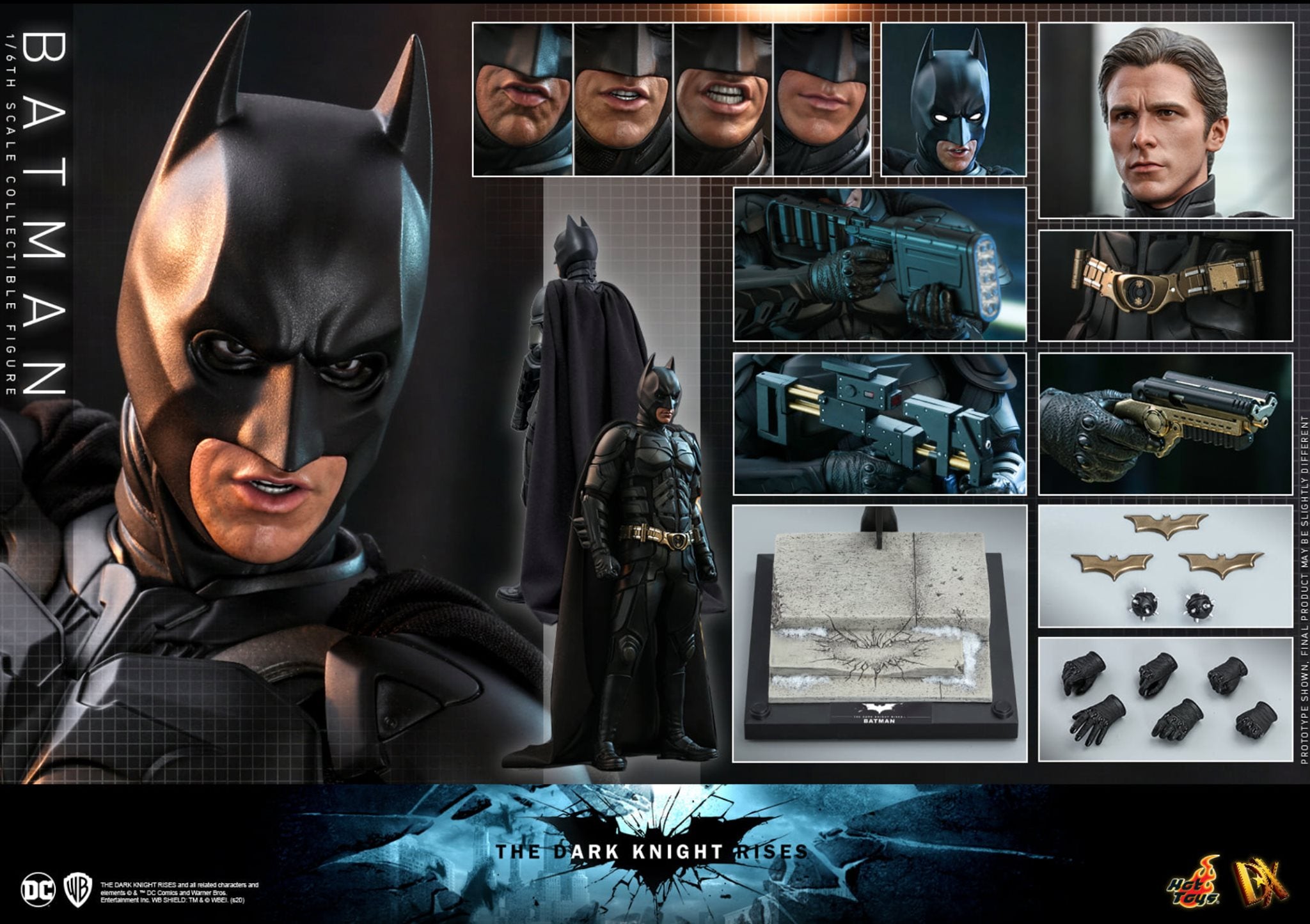 Hot Toys 1/6 The Dark Knight Rises Batman Sixth Scale Figure DX19