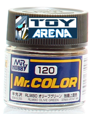 Mr. Hobby Mr. Color C120 Semi Gloss RLM80 Olive Green 10ml Bottle