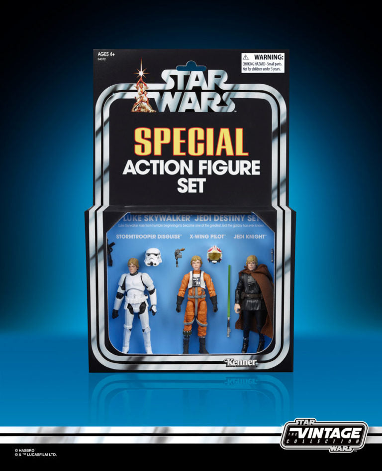 SDCC 2019 Hasbro Star Wars Luke Skywalker Jedi Destiny 3 Pack Action Figures Exclusive