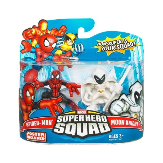 Marvel Superhero Squad Moon Knight and Spiderman Action Figure 2 pack