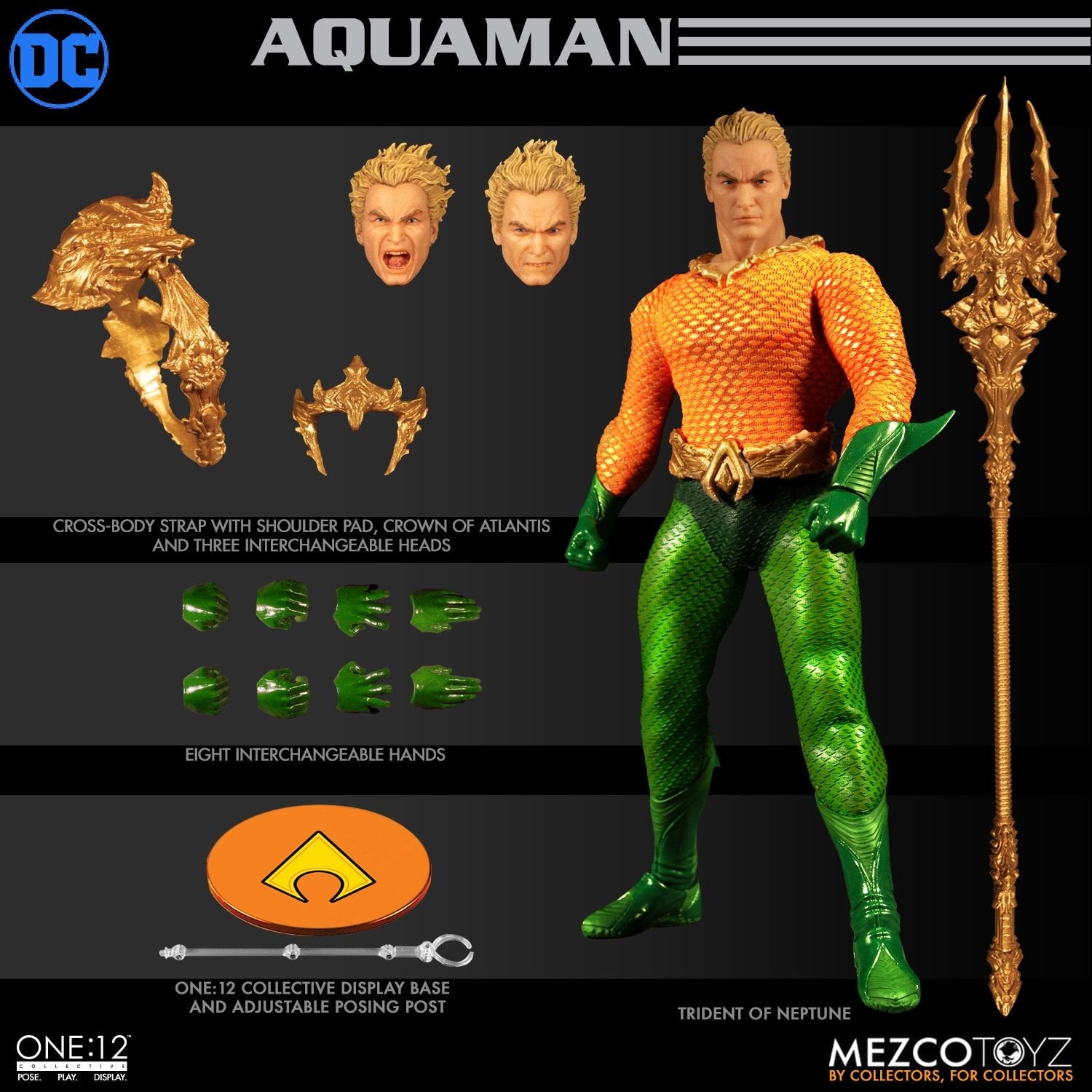 Mezco Toys One:12 Collective: Classic Aquaman Action Figure 1