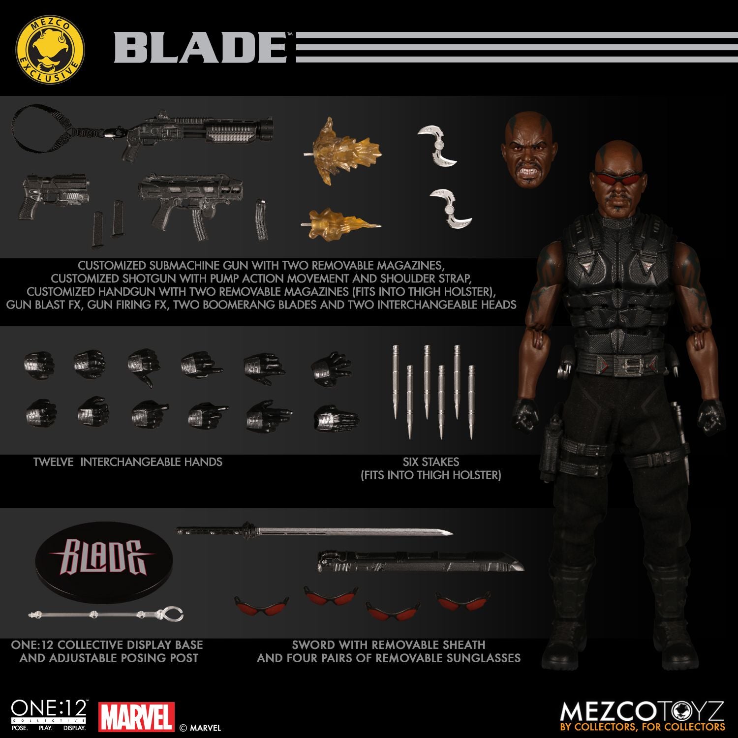 Mezco Toyz ONE:12 Blade (MDX Edition) Action Figure Exclusive