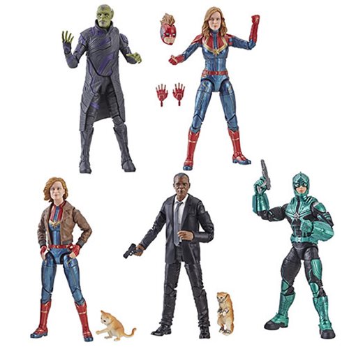 Marvel Legends Captain Marvel Wave 1 Set of 7 (Kree Sentry BAF