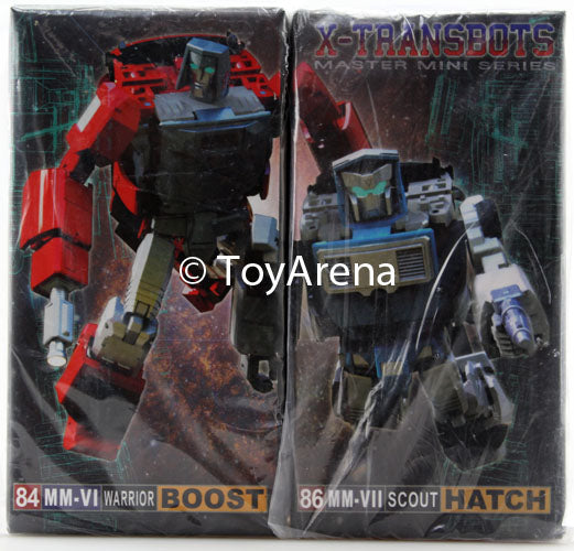 Xtransbots MM-VI Boost (Windcharger) and MM-VII Hatch (Tailgate) Set (Toy Colors) Action Figure