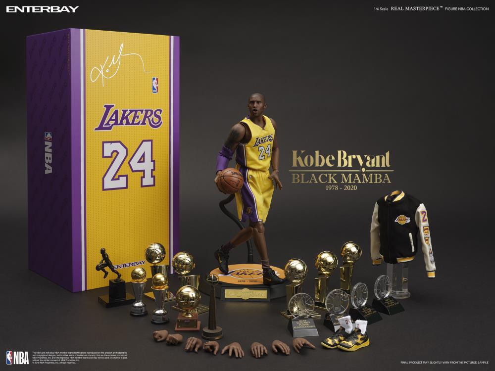 Enterbay NBA Collection Kobe Bryant LA Lakers 1/6 Scale Real Masterpiece  Action Figure Set