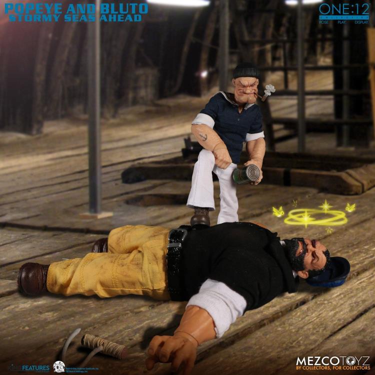 Mezco Toyz ONE:12 Collective: Popeye & Bluto: Stormy Seas Ahead Deluxe Box Set Action Figure