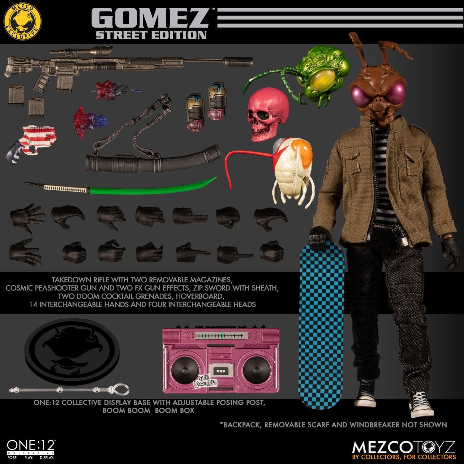 SDCC 2019 Mezco Toyz ONE:12 Gomez Street Edition Exclusive Action Figure