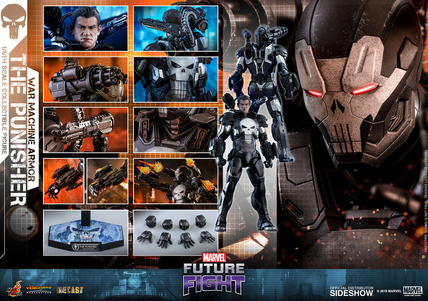 Hot Toys 1/6 Marvel The Punisher War Machine Armor Sixth Scale VGM33-D28