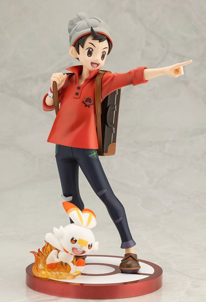 Kotobukiya 1/8 ArtFXJ Pokemon Victor with Scorbunny Scale Figure Statue PV315
