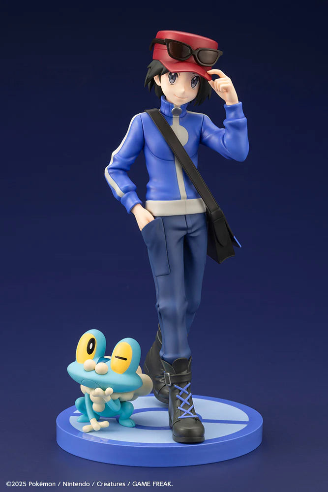Kotobukiya 1/8 ArtFXJ Pokemon Calem with Froakie Scale Figure Statue PV344