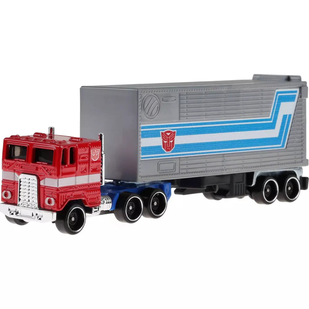 Hot Wheels Track Fleet Transformers Optimus Prime Cab & Trailer 1/64 Scale