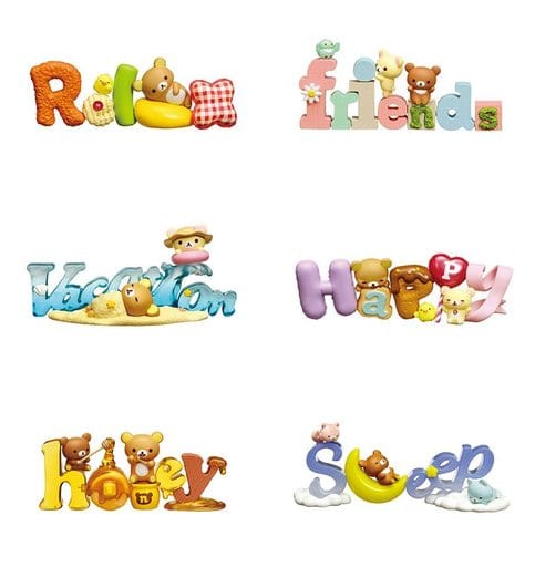 Re-Ment Rilakkuma Words Assortment Trading Figures Box Set of 6