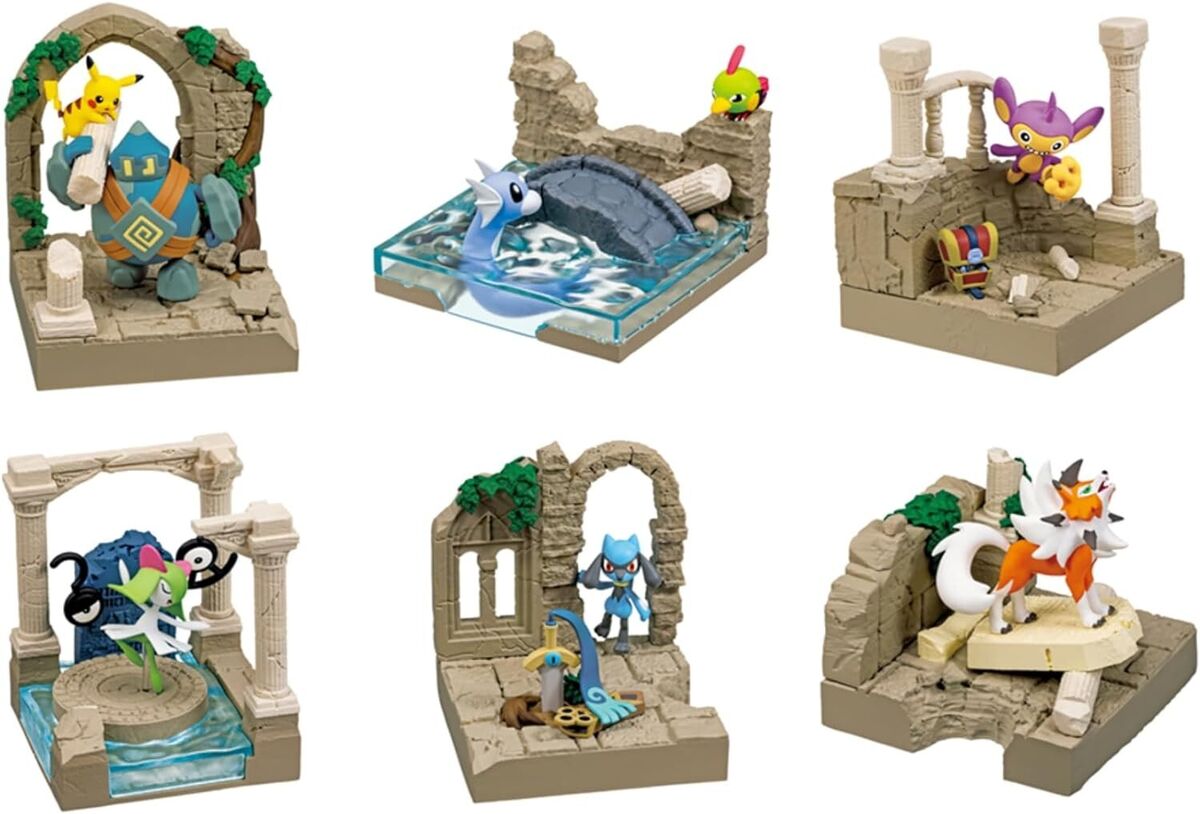 Re-Ment Pokemon Diorama Collection Old Castle Ruins Trading Figure Box Set of 6