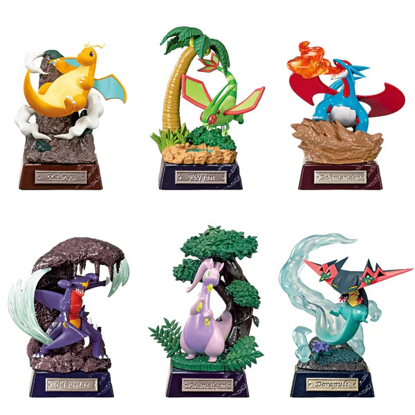 Re-Ment Pokemon Dragon Type Pocket Statue Trading Figures Box Set of 6