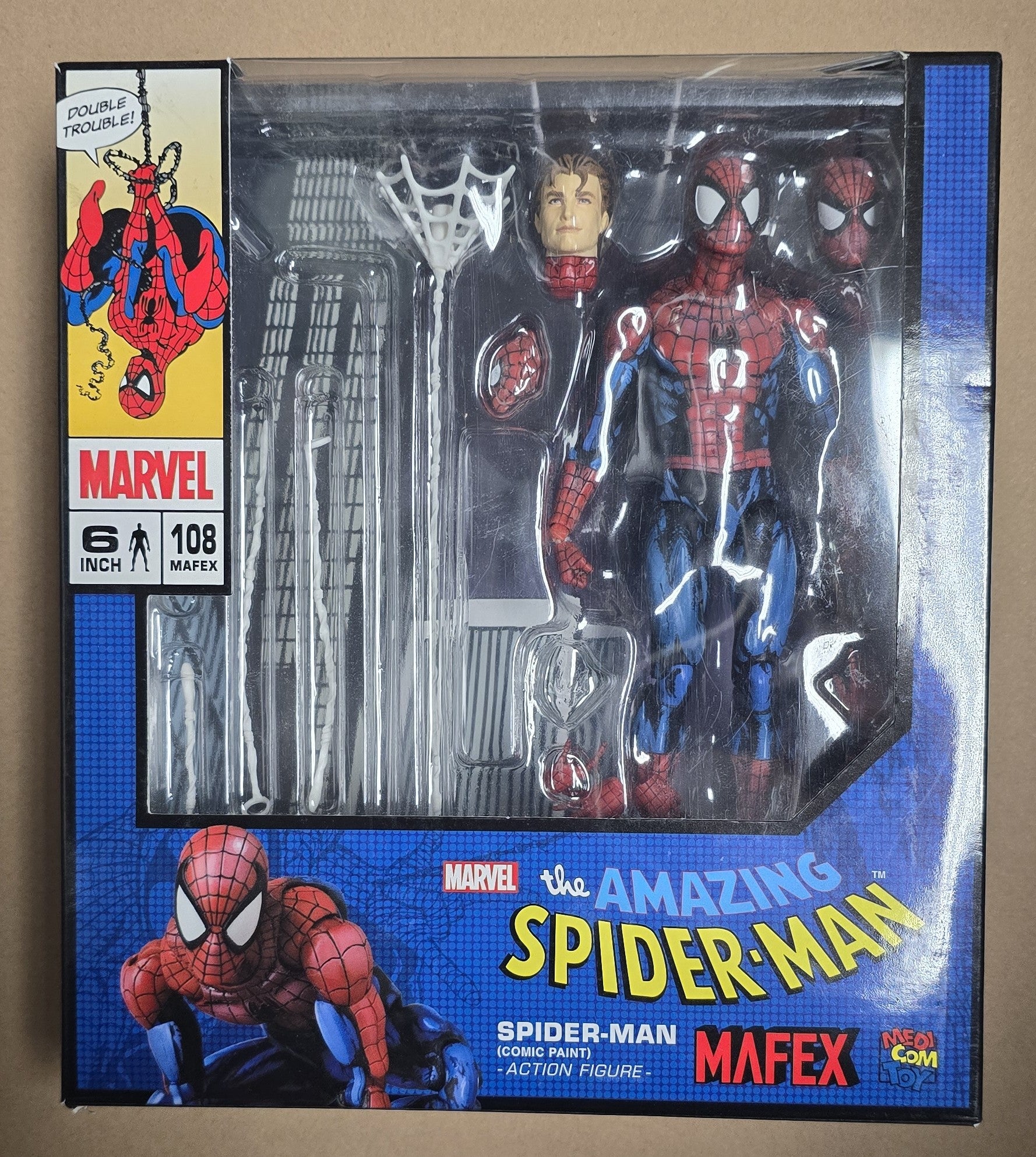 *Open Box* Mafex No. 108 Spider-Man (Comic Paint Ver) Action Figure
