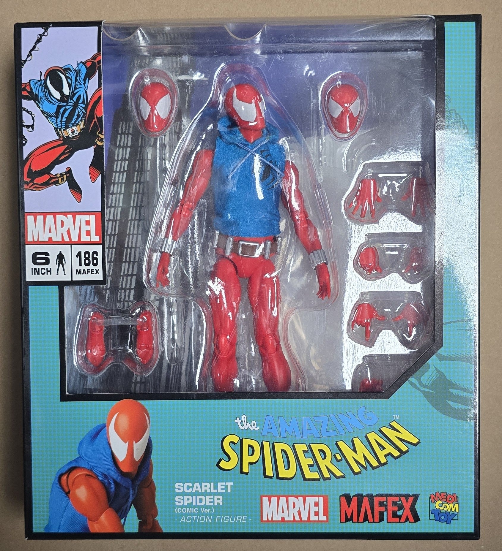 *Open Box* Mafex No. 186 Scarlet Spider (Comic Ver.) Action Figure Medicom