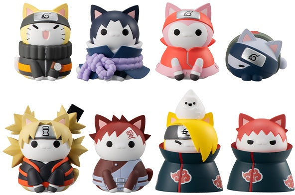 Megahouse Naruto Nyaruto! Battle with Akatsuki Trading Figures Box Set of 8