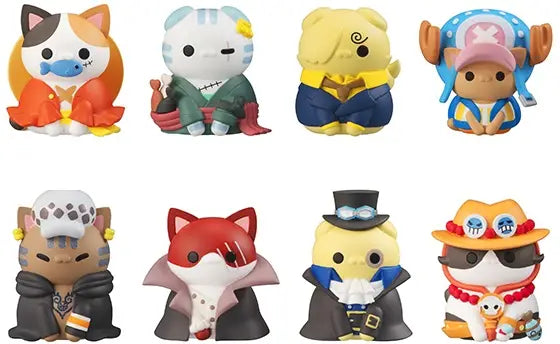 Megahouse One Piece Nyan Piece Nyaan! Vol. 1 I'm Going to Be King of Paw-rates!! Trading Figures Box Set of 8