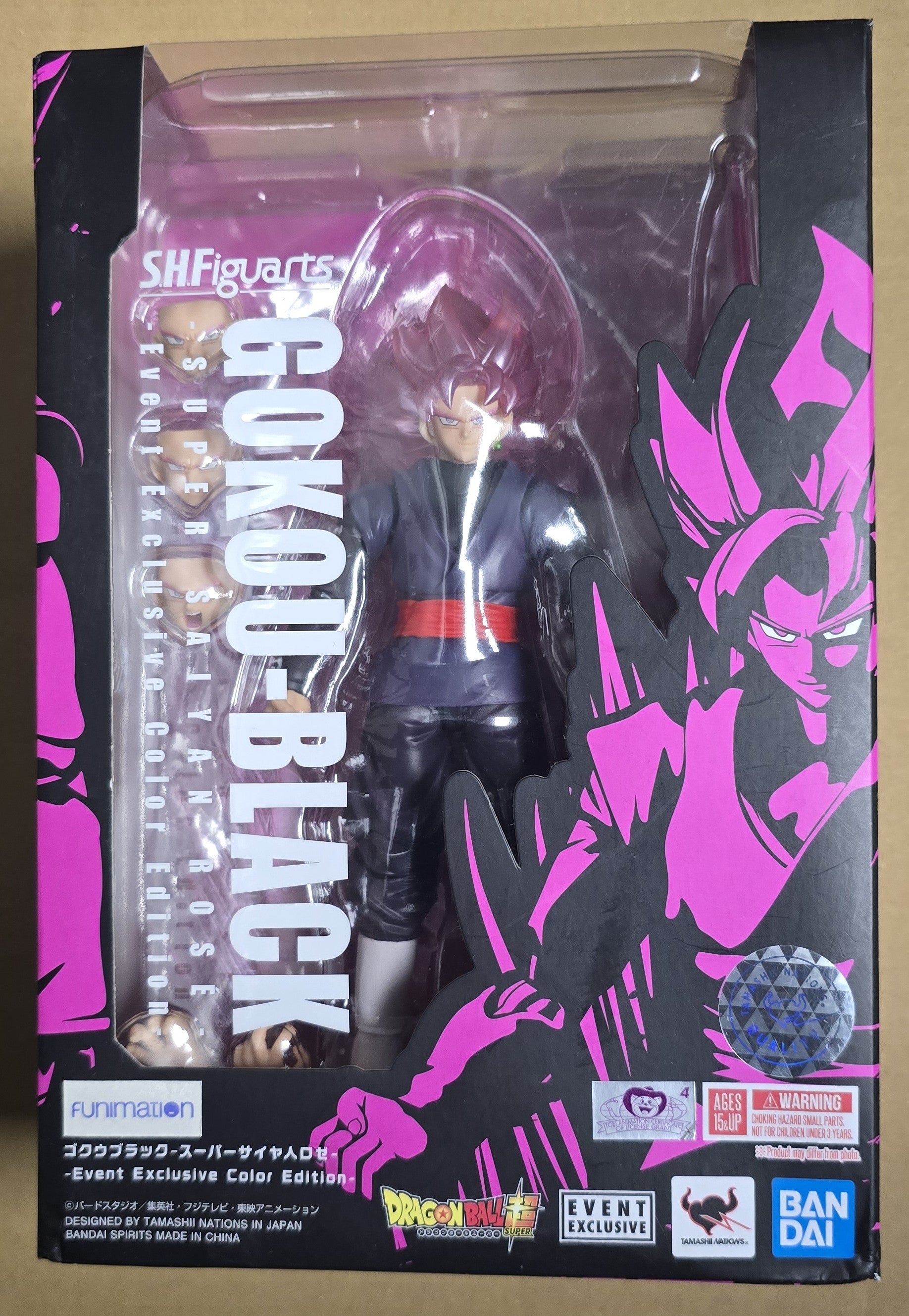 *Open Box*S.H. Figuarts Gokou Black Super Saiyan Rose Exclusive Color Edition Action Figure