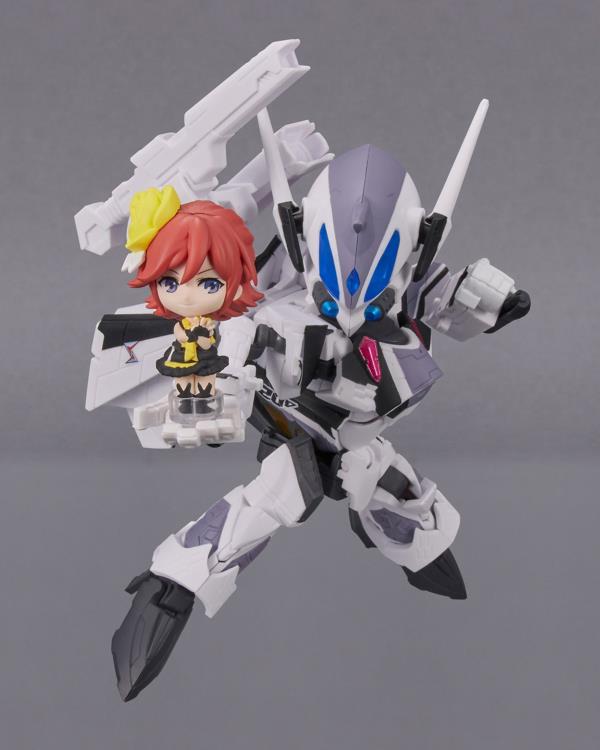 Bandai Tiny Session Macross Frontier VF-31F Siegfried (Messer Ihlefeld Use Ver.) & Kaname Buccaneer Action Figure Set