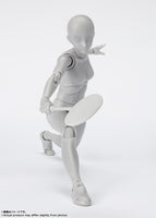 S.H. Figuarts Woman Girl Female Body Chan (Sports Edition Set) Gray Action Figure