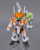 Bandai Tiny Session Macross Frontier VF-31E Siegfried (Chuck Mustang Use Ver.) & Reina Prowler Action Figure Set