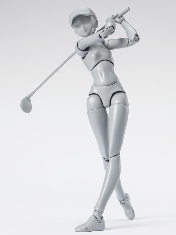 S.H. Figuarts Woman Girl Female Body Chan (Sports Edition DX Set Birdie Wing Ver.) Gray Action Figure