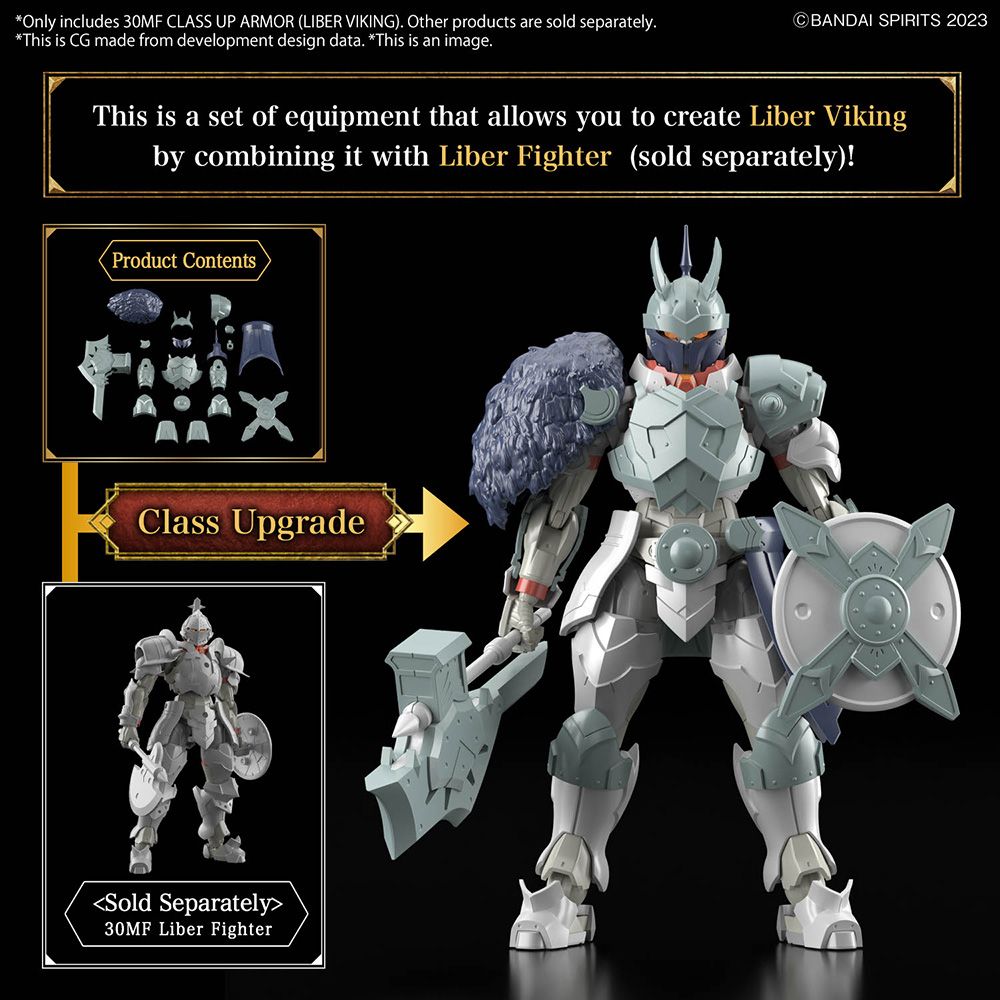 Bandai 30 Minutes Fantasy 30MF A-07 1/144 Class-Up Armor (Liber Viking) Accessory Model Kit