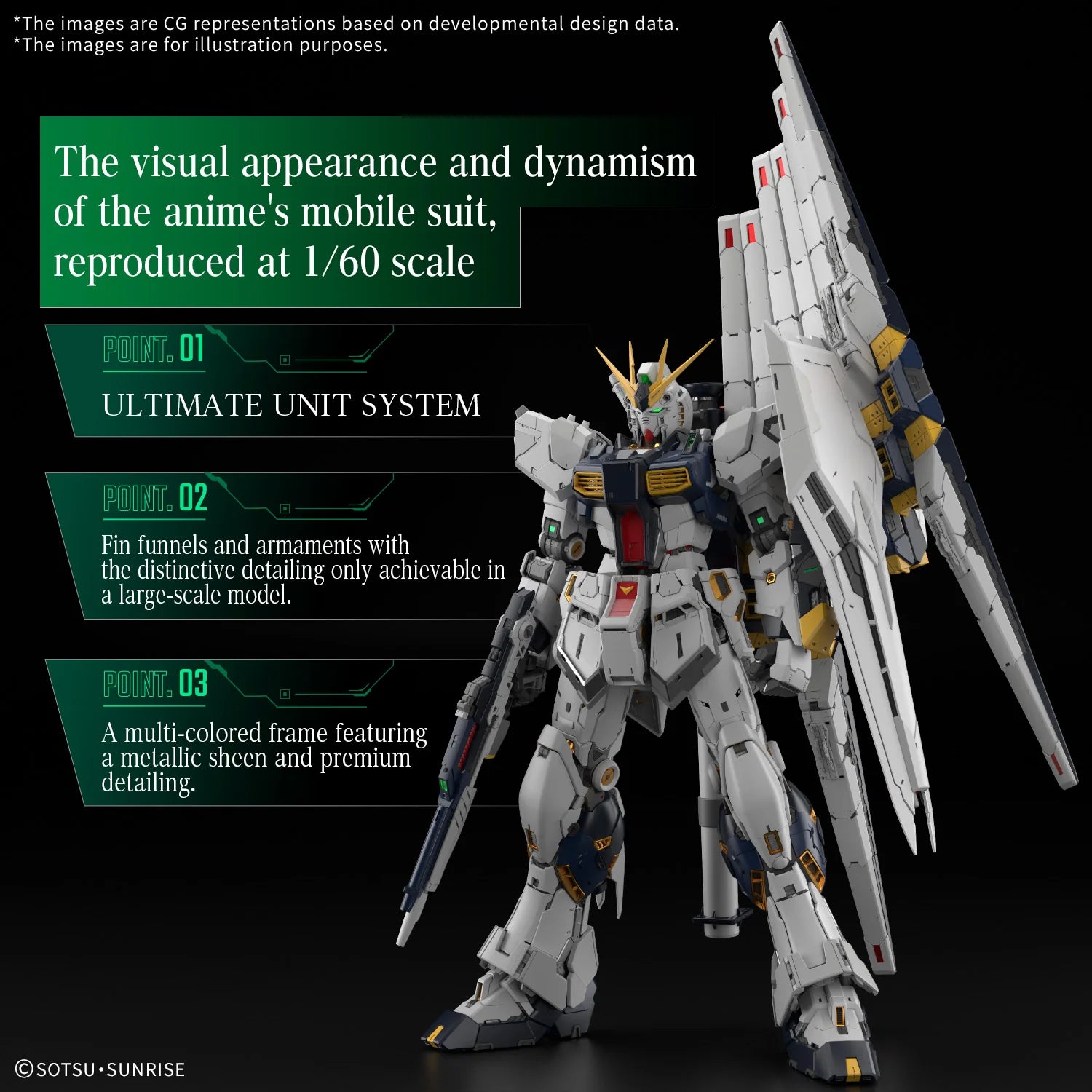 Pre Sale Gundam 1/60 PG Unleashed Char's Counterattack RX-93 Nu Gundam Model Kit