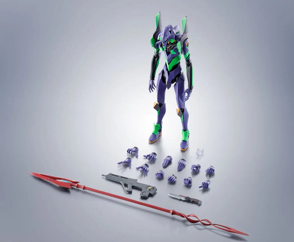 Robot Spirits Damashii #R-290 Eva Test Type-01 + Spear of Cassius Renewal Color Edition (Reissue) (3.0+1.0) Rebuild of Evangelion Action Figure