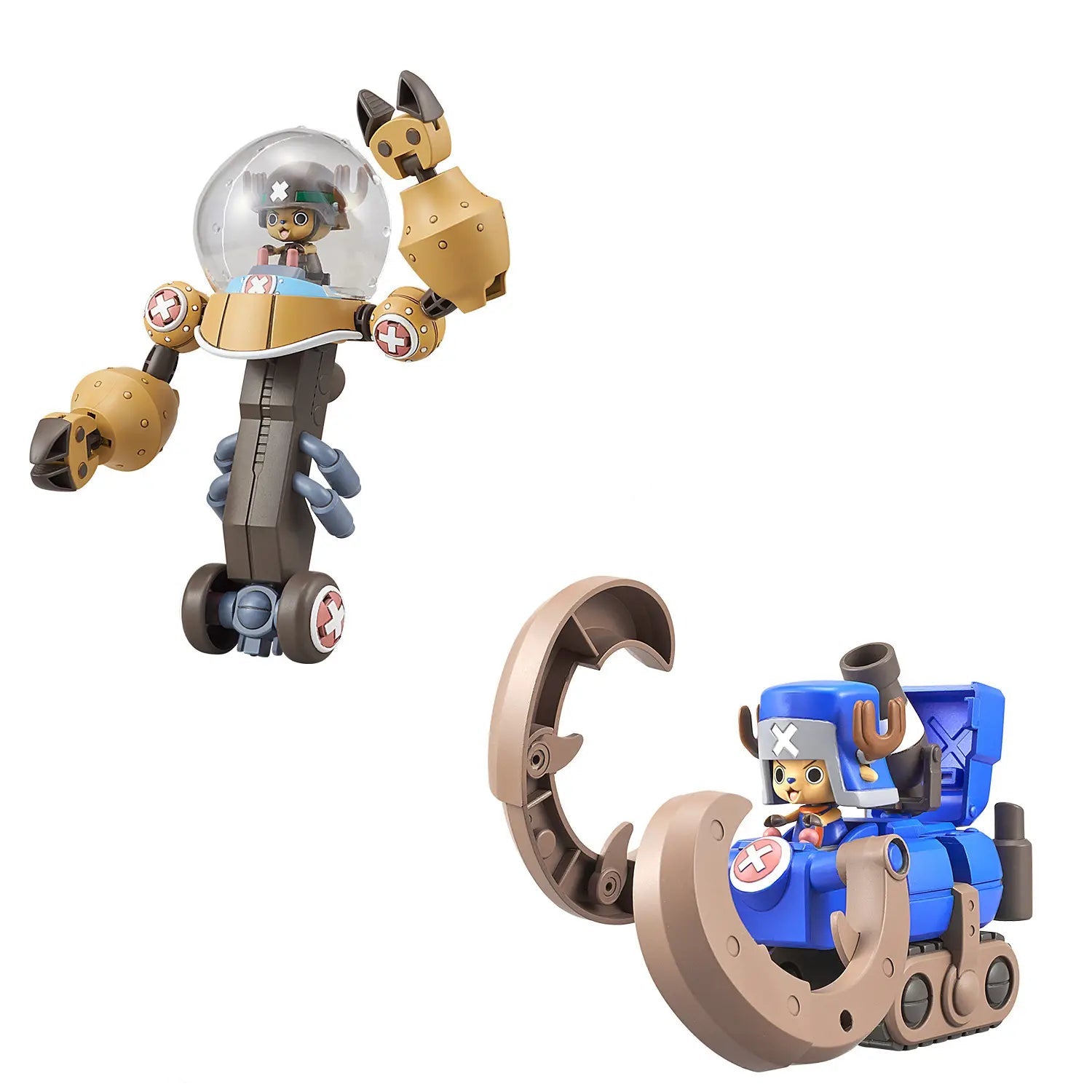 Bandai One Piece Chopper Robot Super 02 Heavy Armor & 03 Horn Dozer Model Kit