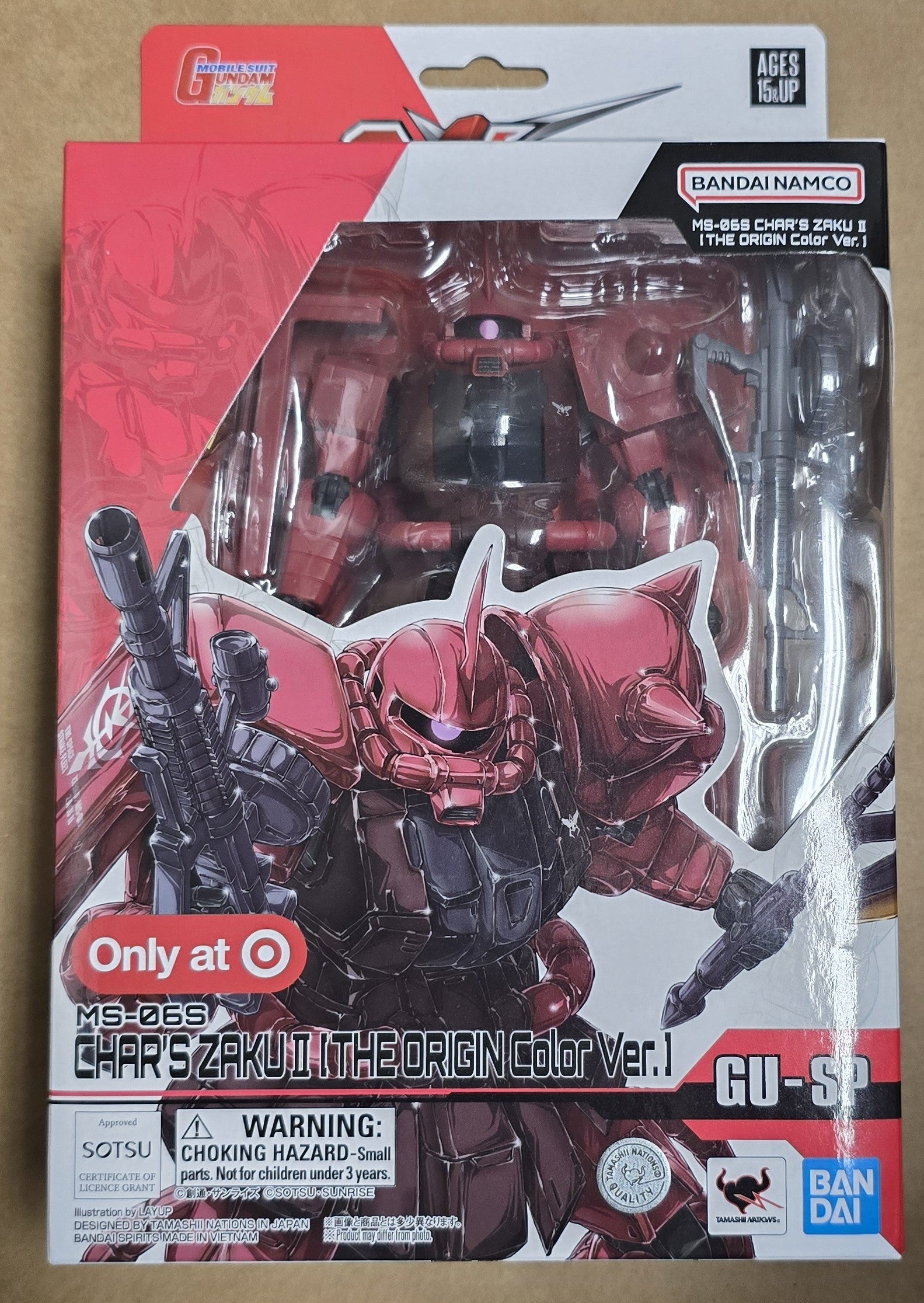 *Open Box* Gundam Universe Char Zaku II (The Origin Color Ver.) Action Figure