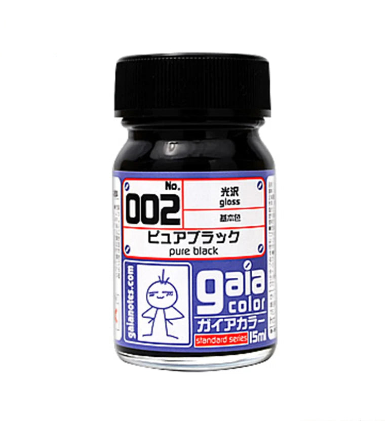 Gaianotes Gaia 002 Gloss Pure Black 15ML Paint Bottle