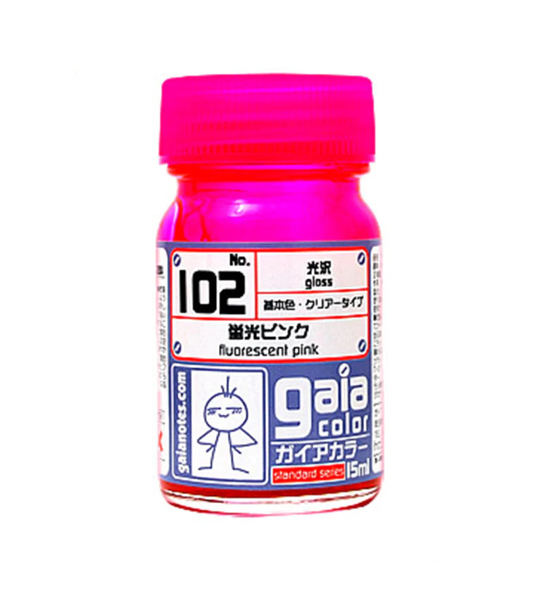 Gaianotes Gaia 102 Gloss Fluorescent Pink 15ML Paint Bottle