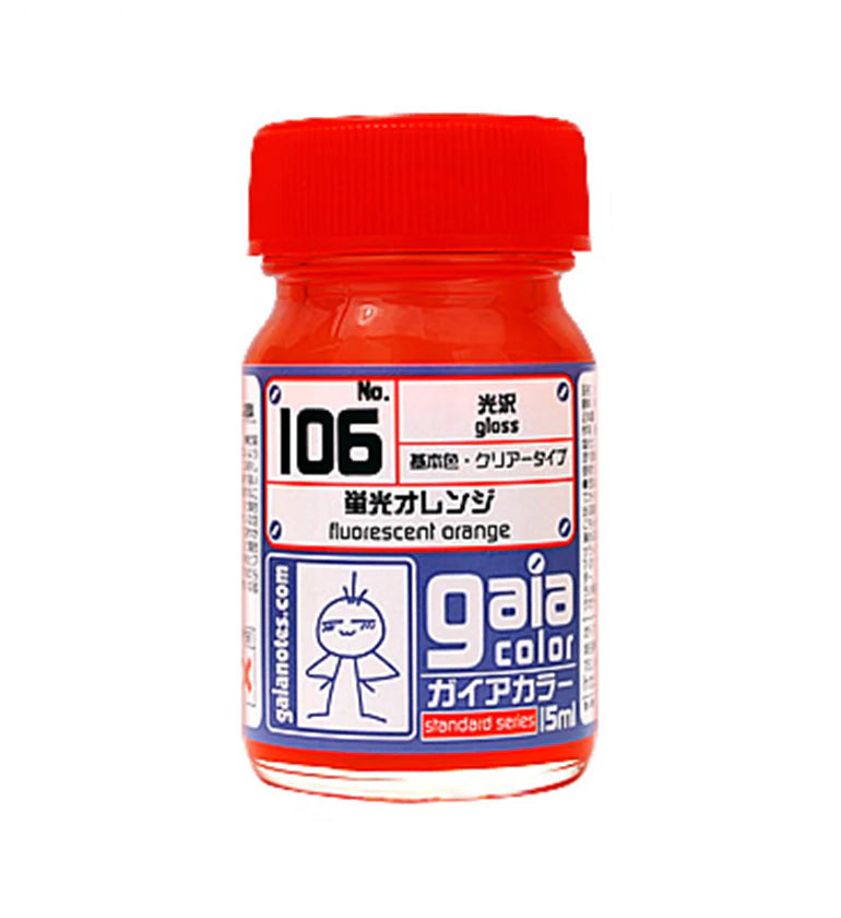 Gaianotes Gaia 106 Gloss Fluorescent Orange 15ML Paint Bottle