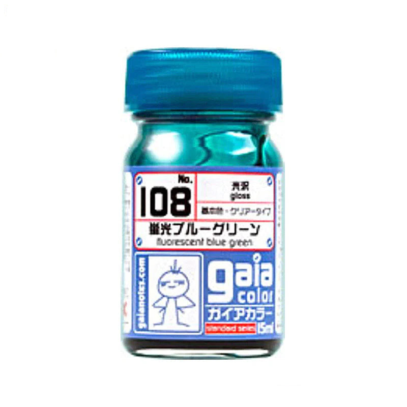 Gaianotes Gaia 108 Gloss Fluorescent Blue Green 15ML Paint Bottle