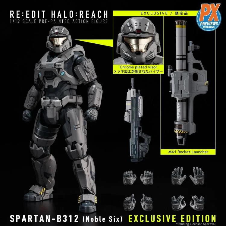 1000toys (Sen-Toys) RE:EDIT Halo: Reach Spartan - B312 (Noble Six) 1/12 Scale PX Previews Exclusive Action Figure