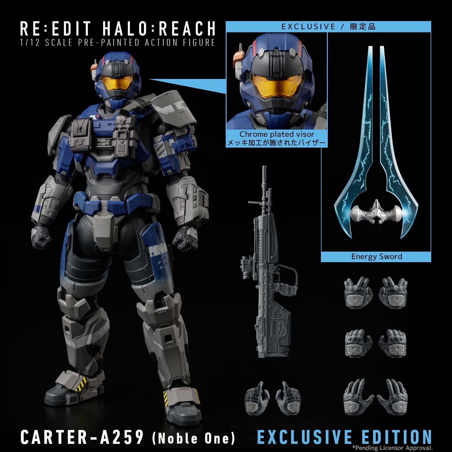 1000toys (Sen-Toys) RE:EDIT Halo: Reach Carter-A259 Noble One1/12 Scale PX Previews Exclusive Action Figure