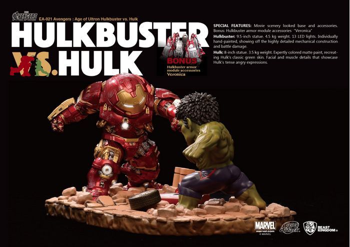 Beast Kingdom Egg Attack Marvel Avenger Age of Ultron Hulkbuster vs Hulk Statue